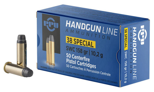 38 Special Ammo - PPU Semi Wadcutter PPU Semi Wadcutter Ammo