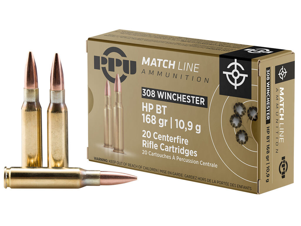 PPU Match Boat Tail Case HP Ammo