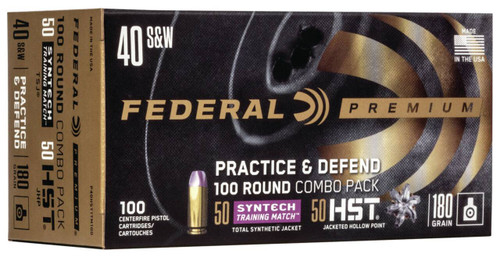 40 S&W Ammo - Federal Syntech Subsonic Centerfire Ammo Smith & Wesson HST TSJ Cartridge Federal Syntech Subsonic Centerfire Smith & Wesson HST TSJ Cartridge Ammo