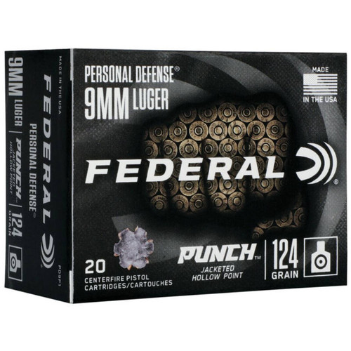 Federal Premium Personal Defense Standard Velocity Centerfire Luger Cartridge JHP Ammo