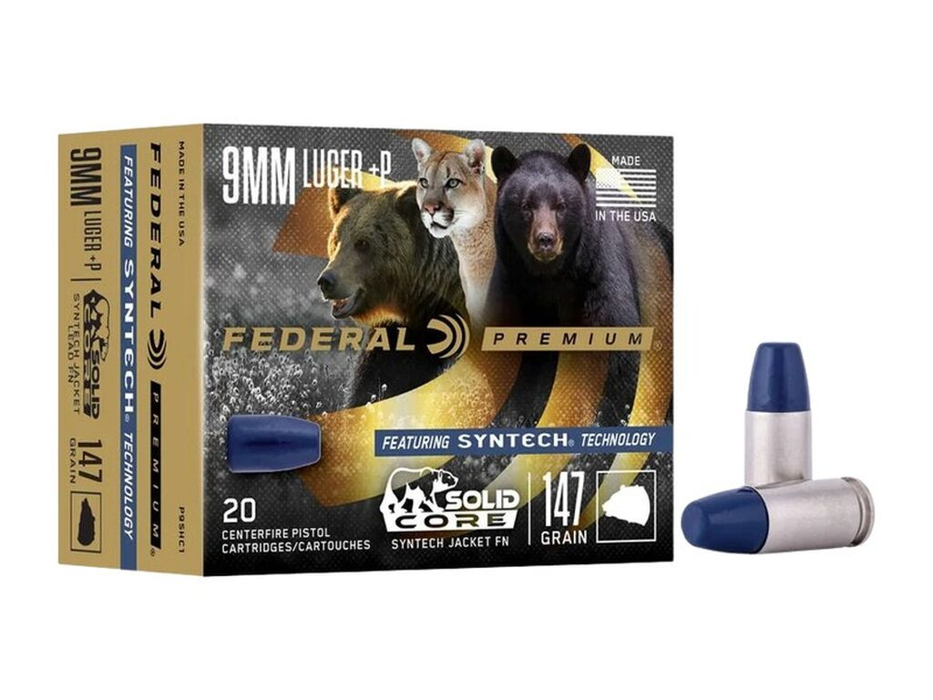 Federal Premium Solid Core Synthetic Flat Nose Case Ammo