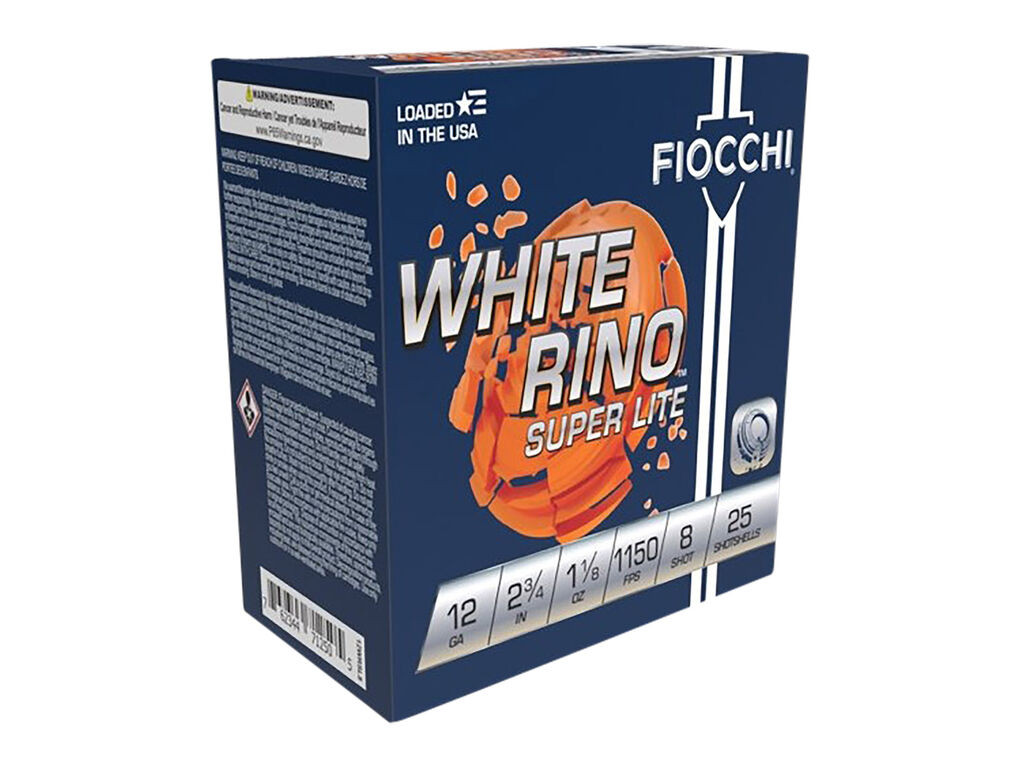 Fiocchi Exacta Target White Rino Super Light Case 1-1/8oz Ammo