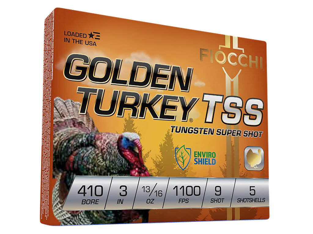 410 Bore Ammo - Fiocchi Golden Turkey TSS Case 13/16oz Fiocchi Golden Turkey TSS Case 13/16oz Ammo