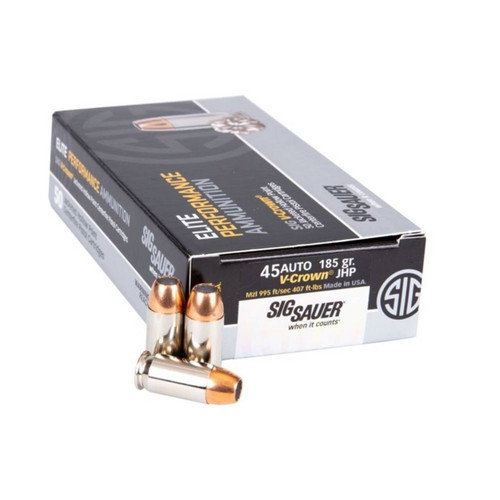 Sig Sauer Elite Defense VCrown V JHP Ammo