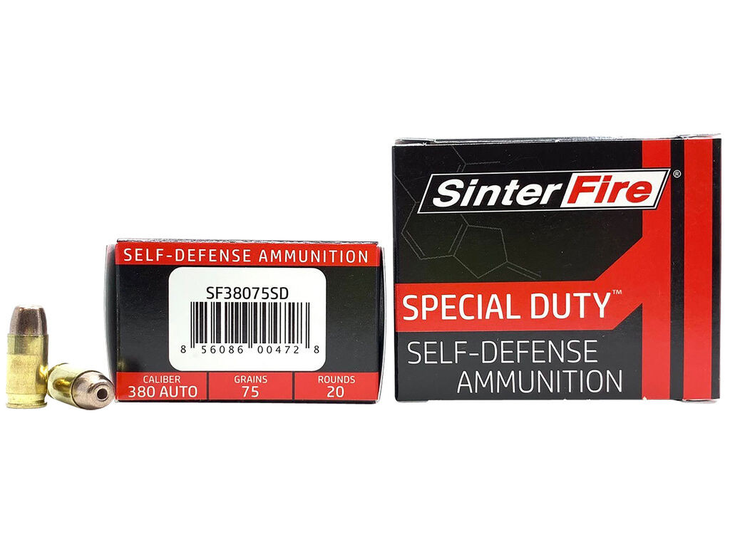 380 Auto Ammo - SinterFire Inc Duty SD Lead Free Frangible Case HP SinterFire Inc Duty SD Lead Free Frangible Case HP Ammo