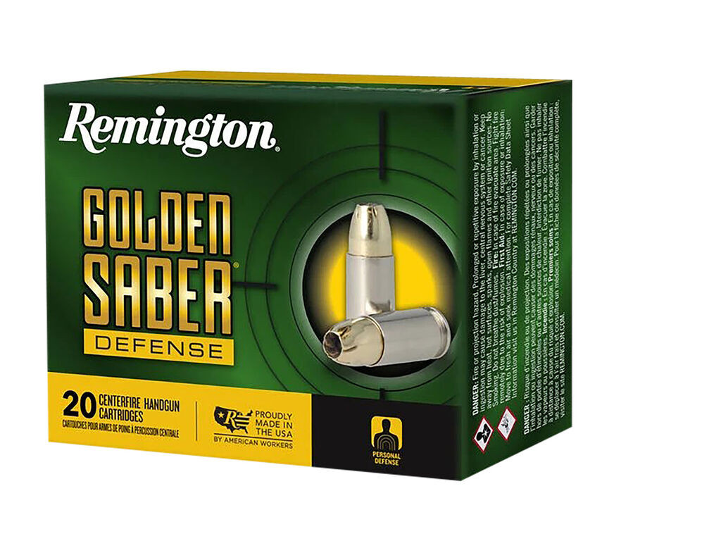 Remington Golden Saber Defense Brass Case JHP Ammo