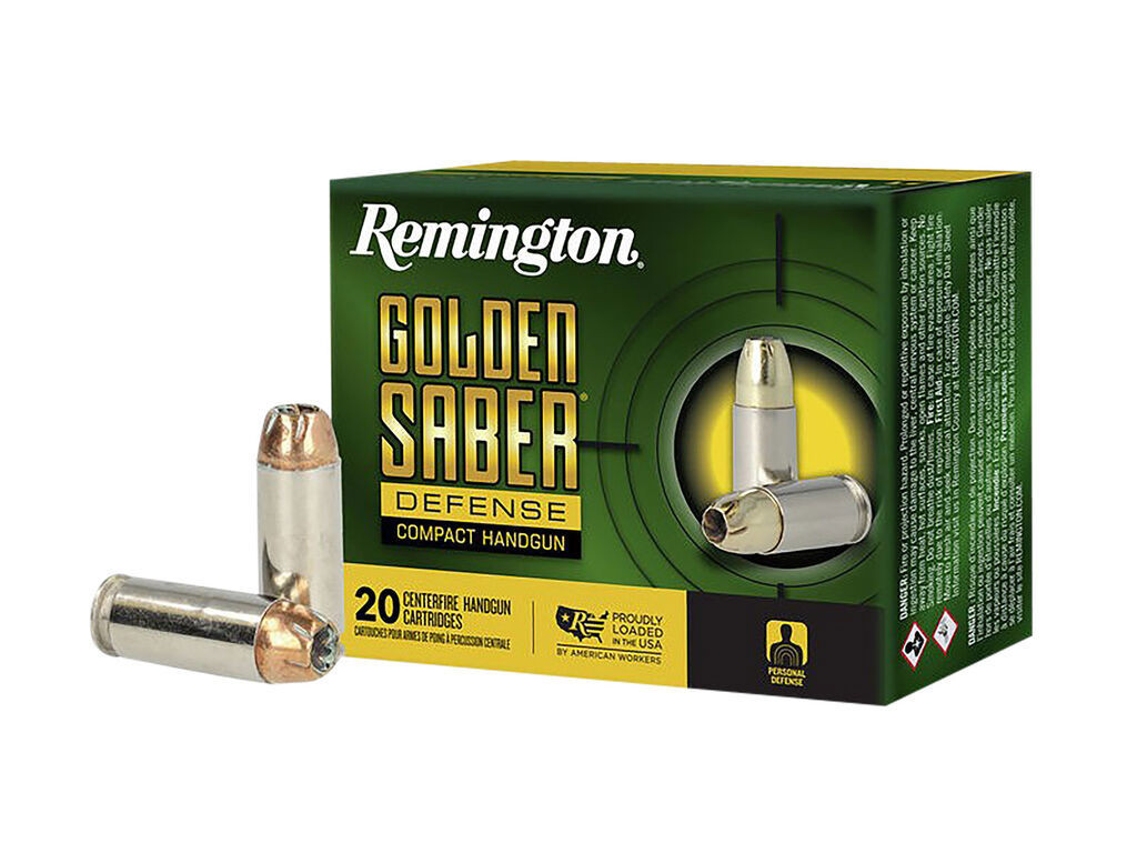 10mm Auto Ammo - Remington Ammo Golden Saber Defense Brass Case JHP Remington Golden Saber Defense Brass Case JHP Ammo
