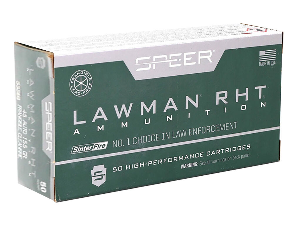 45 ACP/Auto Ammo - Speer Lawman Training RHT SinterFire Frangible Case Speer Lawman Training RHT SinterFire Frangible Case Ammo