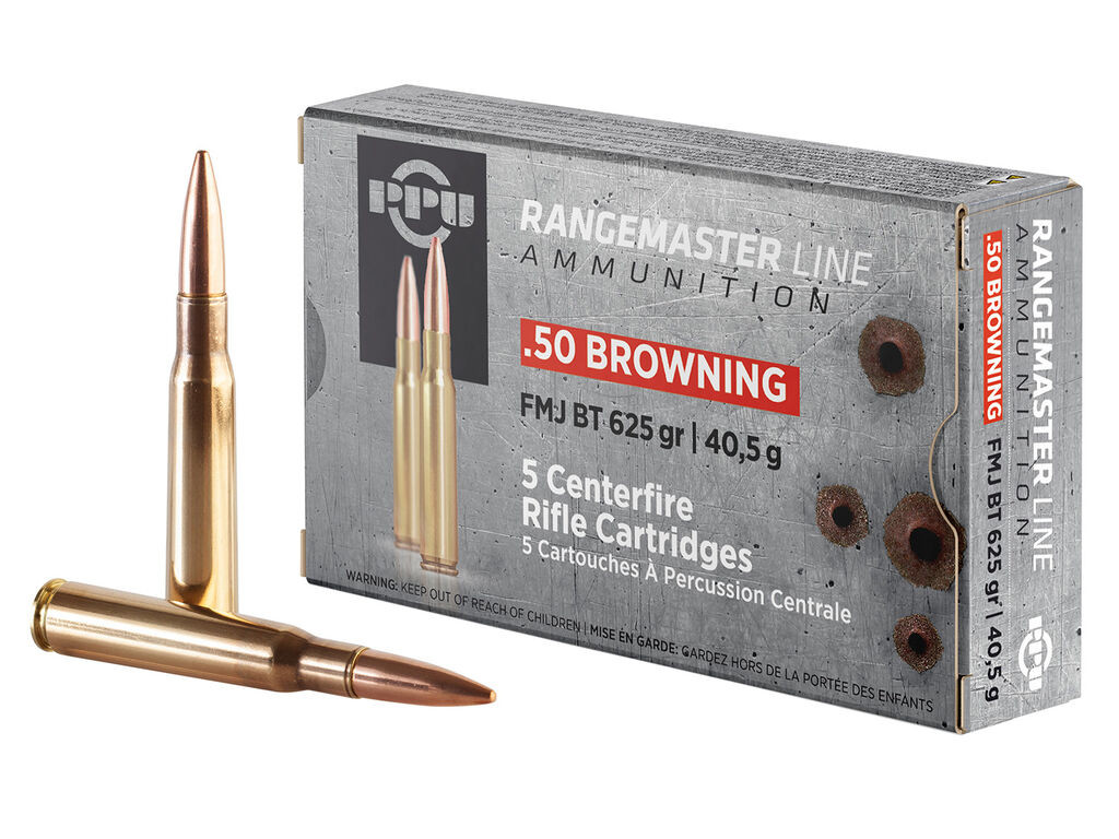 50 BMG Ammo - PPU Rangemaster Case FMJ PPU Rangemaster Case FMJ Ammo