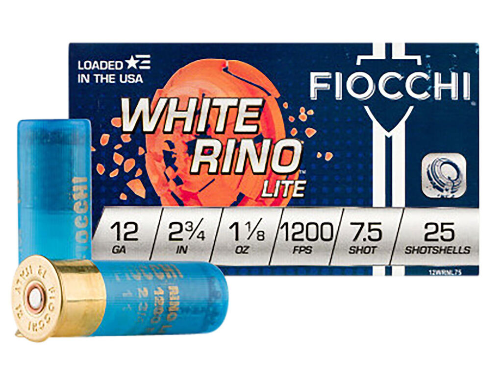 Fiocchi Exacta Target White Rino Lite Case 1-1/8oz Ammo