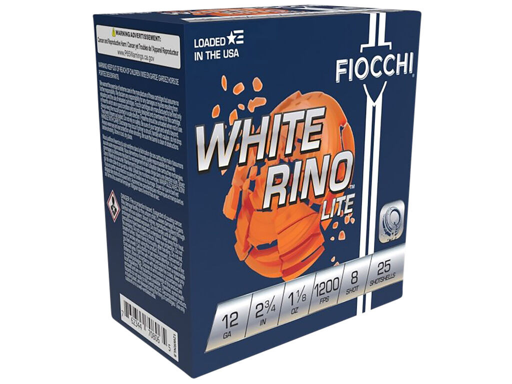 Fiocchi Exacta Target White Rino Lite Case 1-1/8oz Ammo