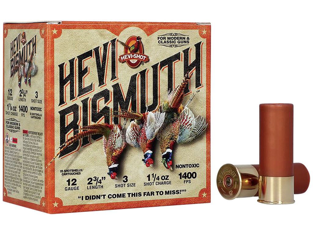12 Gauge Ammo - HEVI-Shot HEVI-Bismuth Upland Bismuth Case 1-1/4oz HEVI-Shot HEVI-Bismuth Upland Bismuth Case 1-1/4oz Ammo