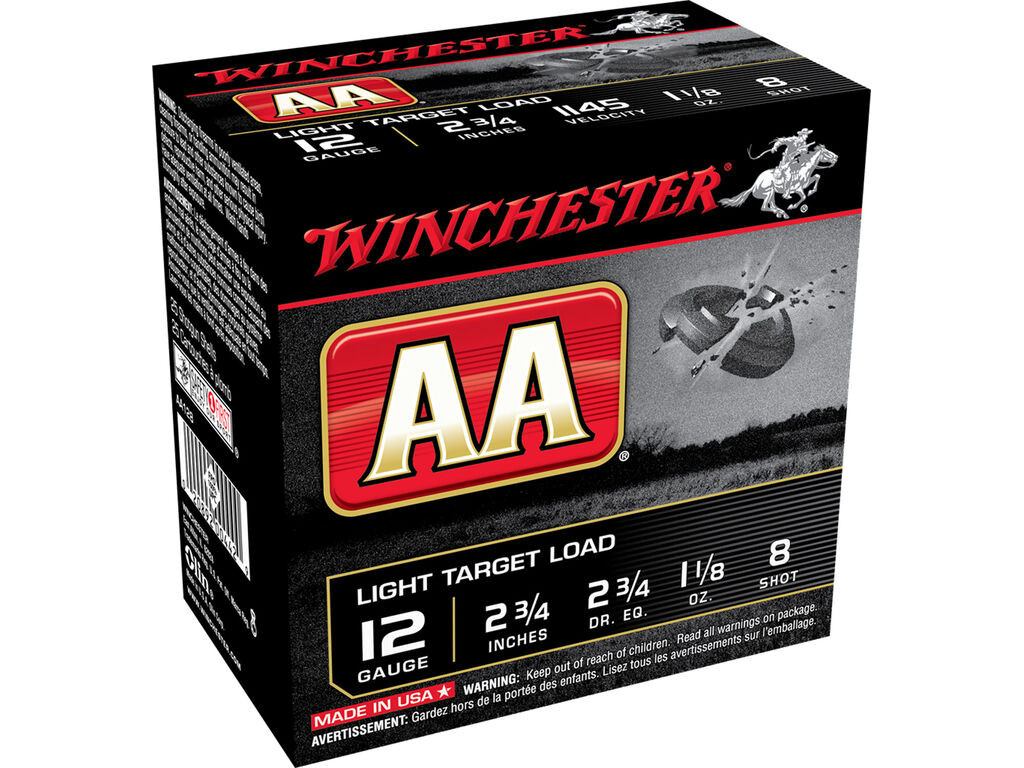 12 Gauge Ammo - Winchester Ammo AA Light Target 2 1-1/8oz Winchester AA Light Target 2 1-1/8oz Ammo