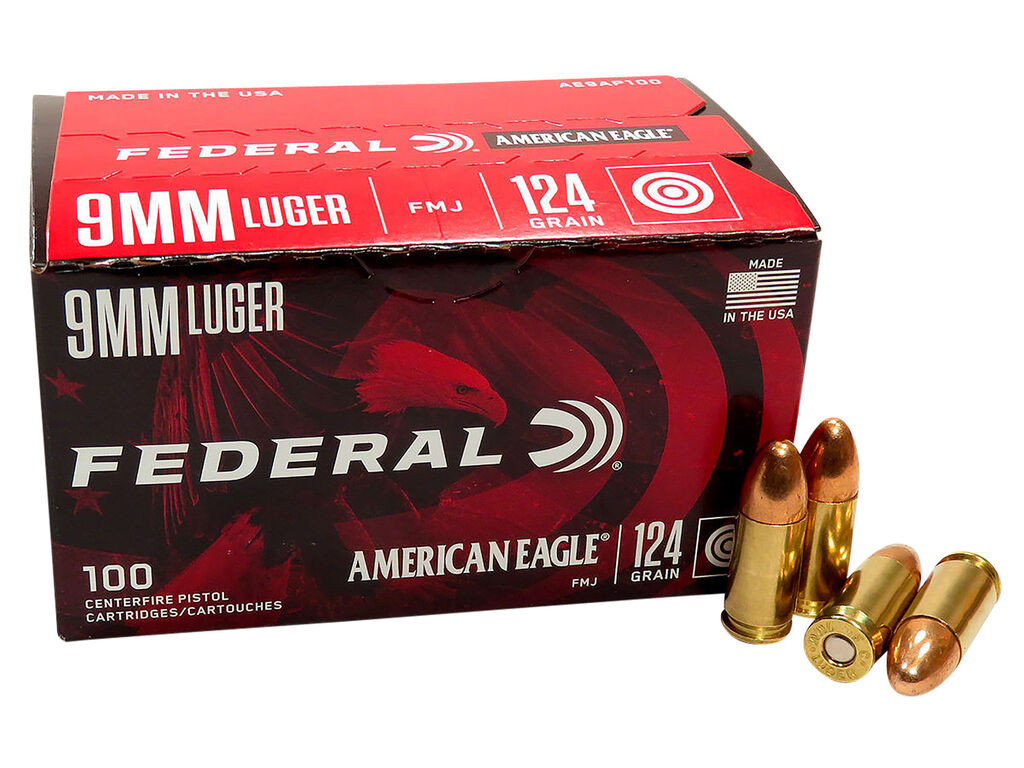 9mm Ammo - Federal American Eagle Case FMJ Federal American Eagle Case FMJ Ammo