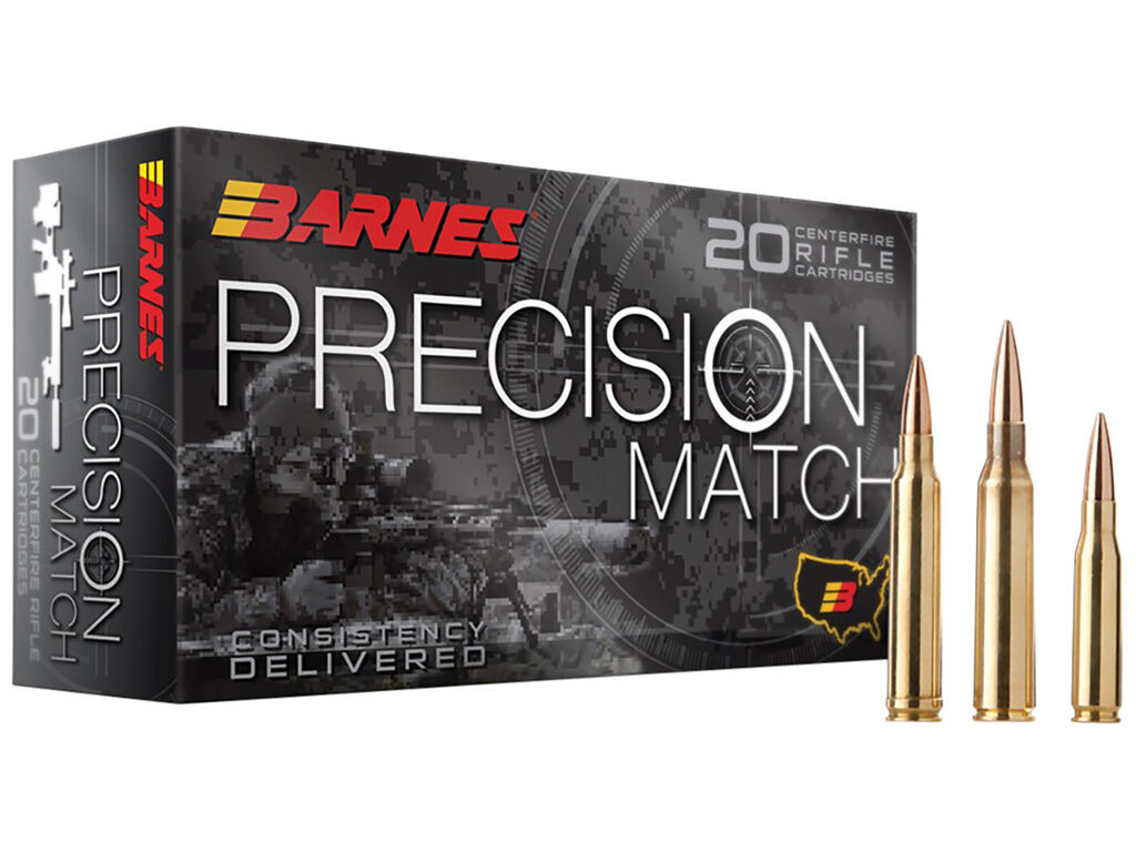 Barnes Precision Match Open Tip Boat Tail Case Ammo