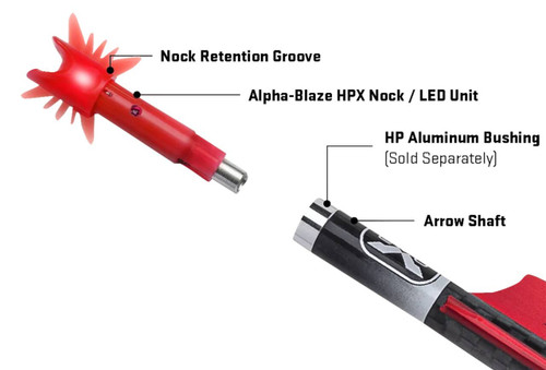 TenPoint Bolt Nock Alpha-Blaze HPX Lighted Red - ARC&CO
