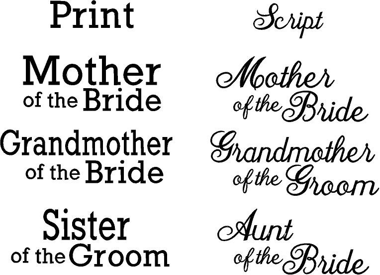 Choose Print or Script lettering for your cuff embroidery.