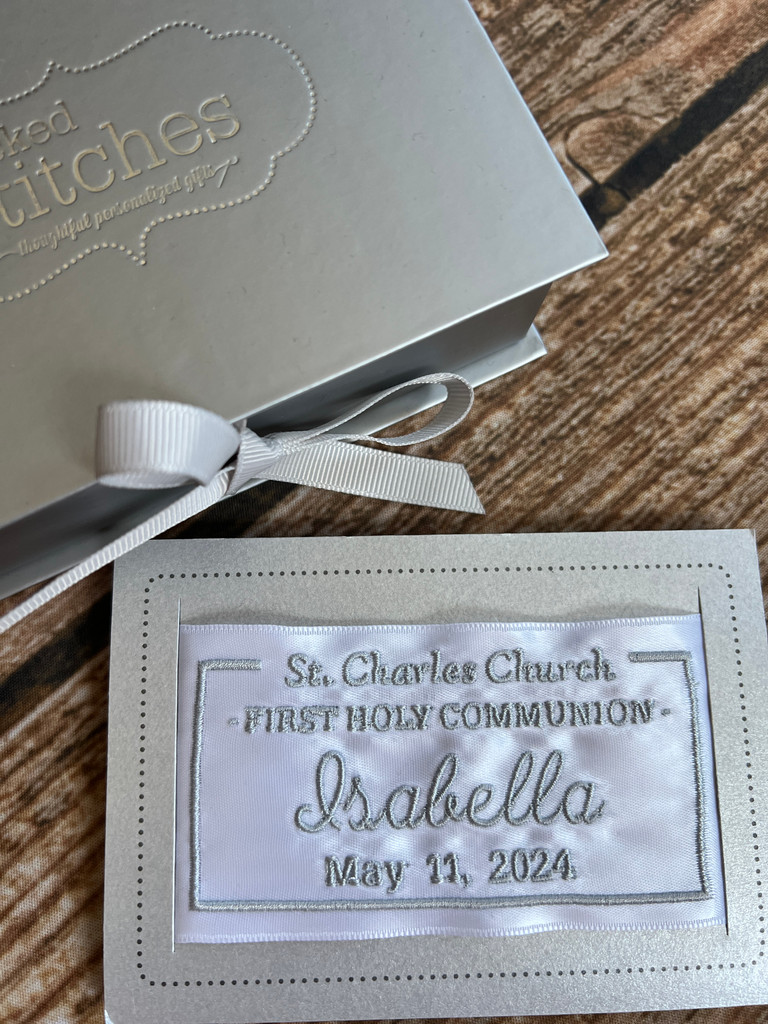 Communion Keepsake Label - Church Name