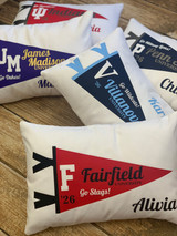 College Pennant Pillow By Wicked Stitches Gifts