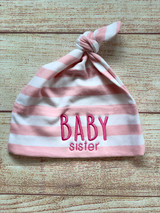 Baby Sister knot cap is the perfect little gift for the perfect little sister
by Wicked Stitches Gifts