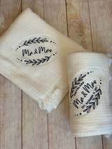 Basketweave blankets shown plain and personalized.  Add you name, or date or both!
Wicked Stitches Gifts