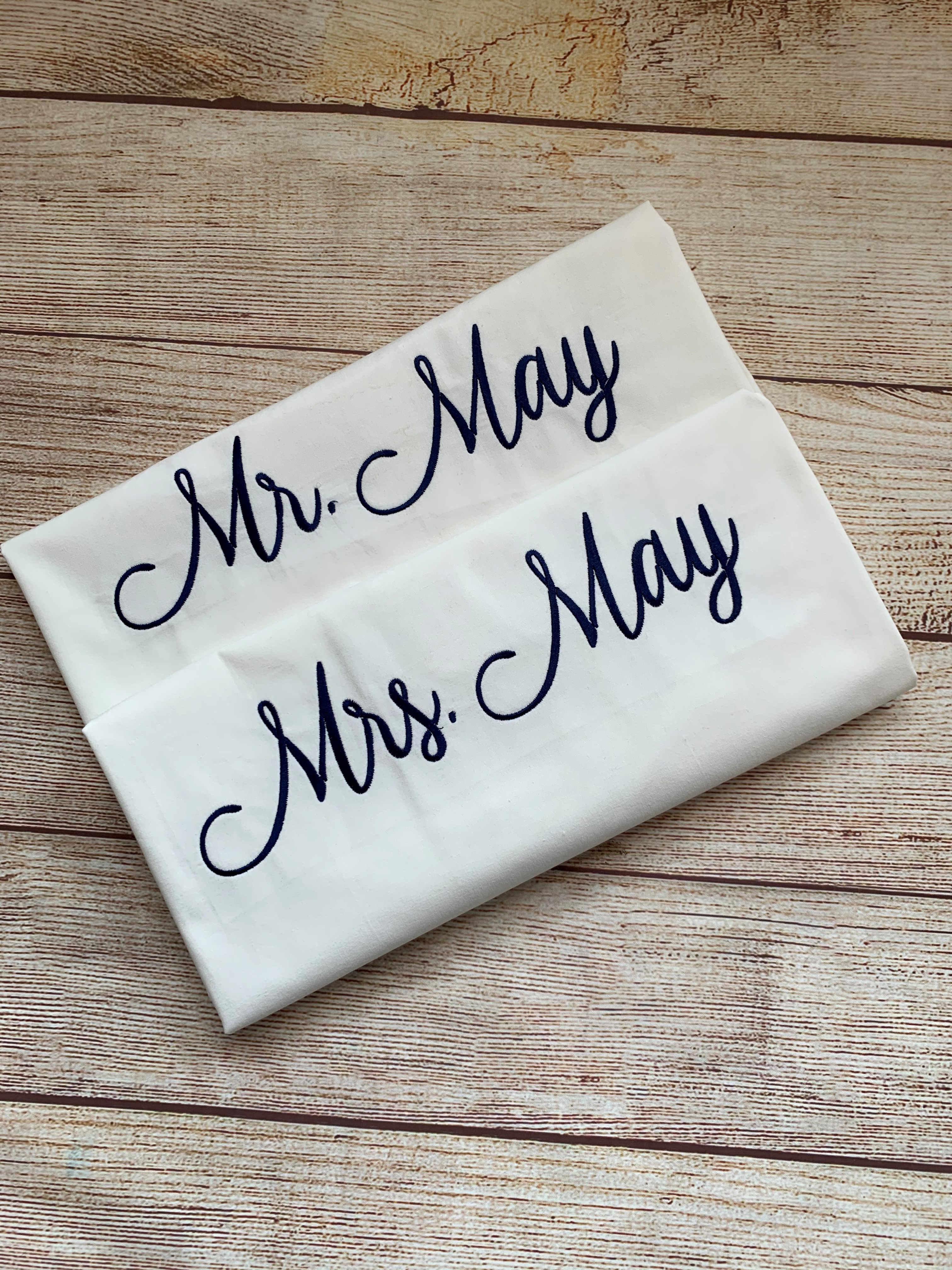 personalized embroidered pillowcases