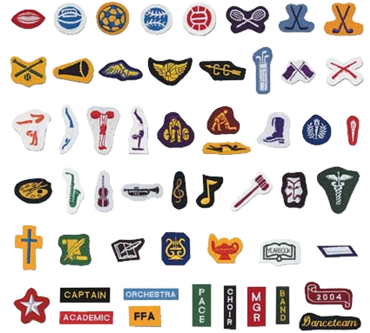 Varsity Letterman Jacket Patches