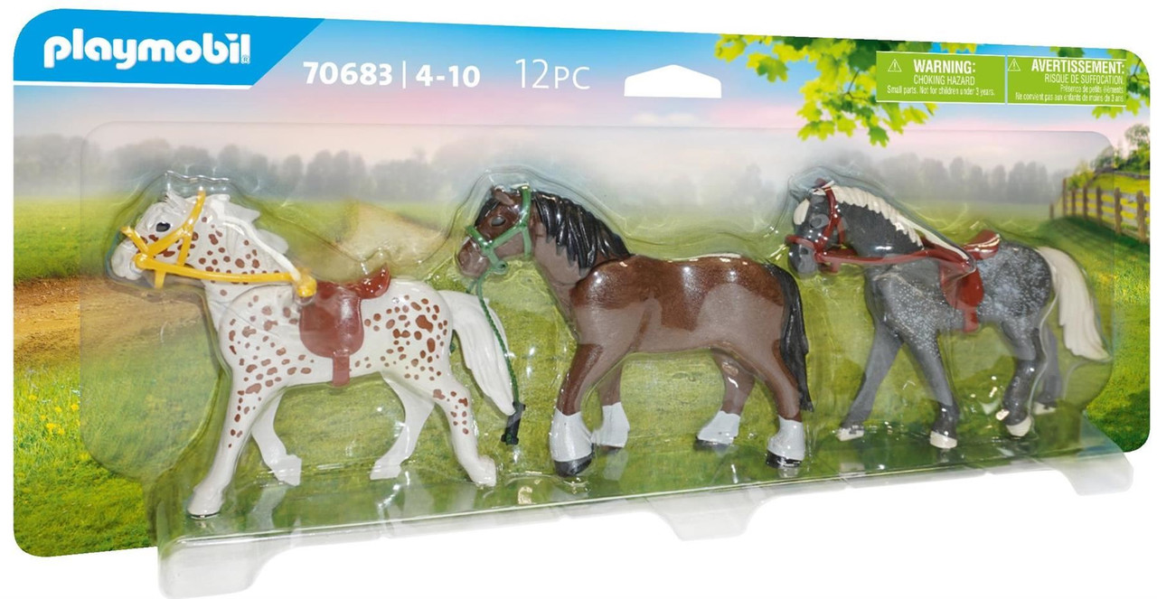 Playmobil Country Pony Farm Three Horses Figures