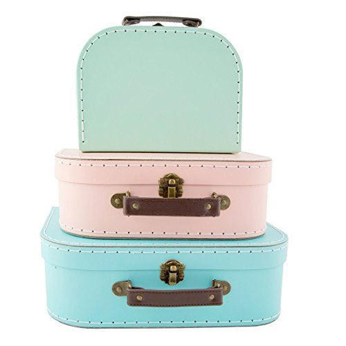 Sass & Belle Pastel (Set of 3) Retro Suitcases