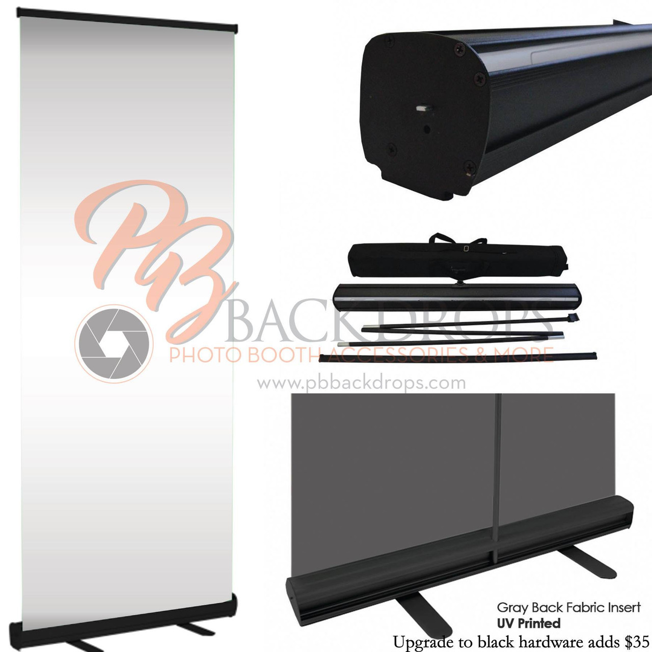 Zyia Custom Retractable - Single-sided 33" x 81" - PB Backdrops