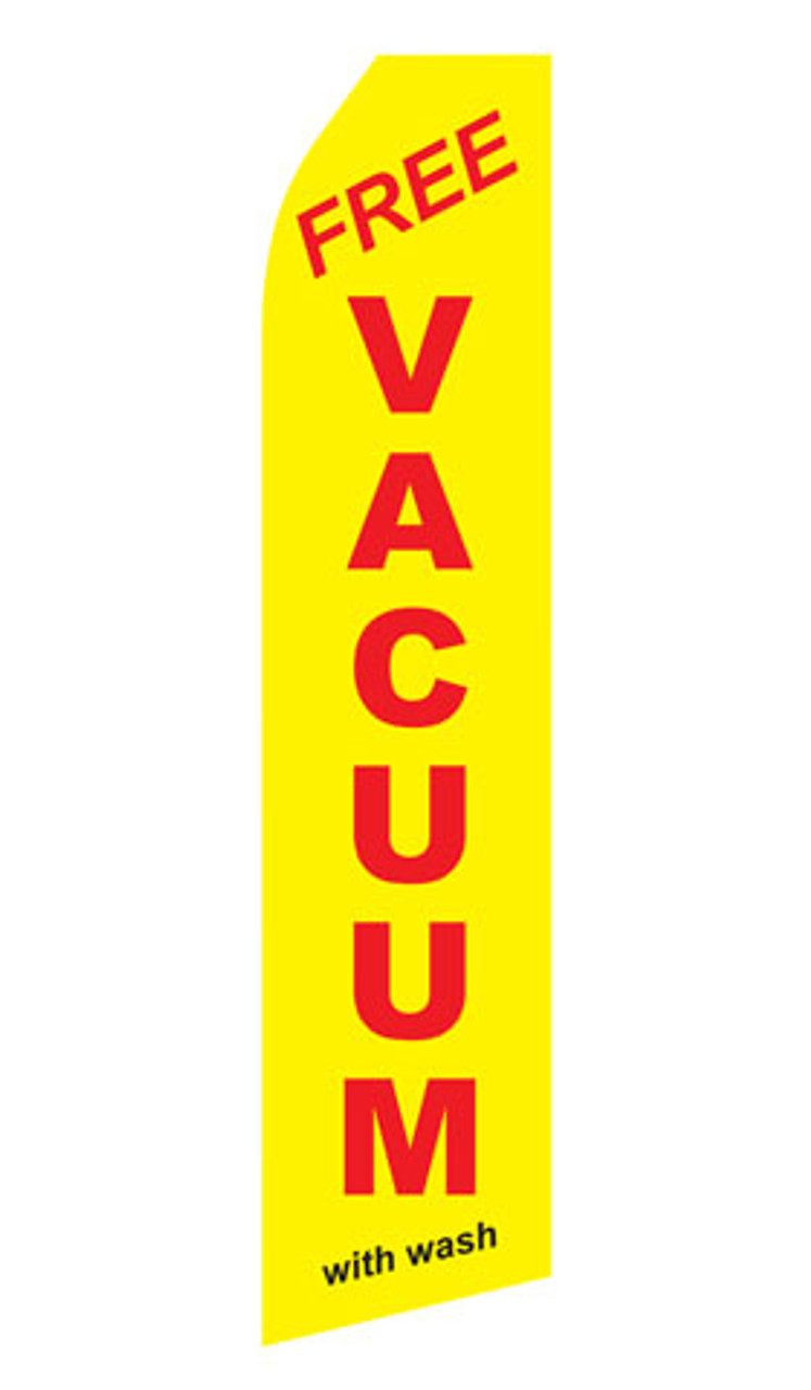 Yellow Free Vacuum With Wash Econo Stock Flag PB Backdrops