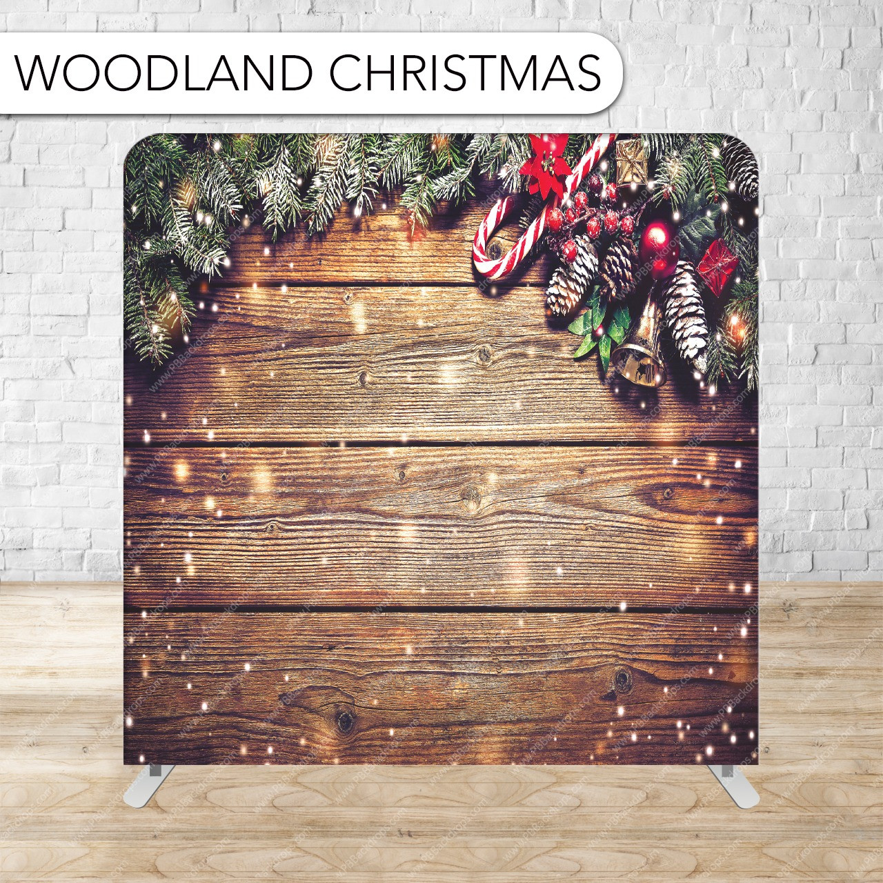 Pillow Cover Backdrop (Woodland Christmas) - PB Backdrops