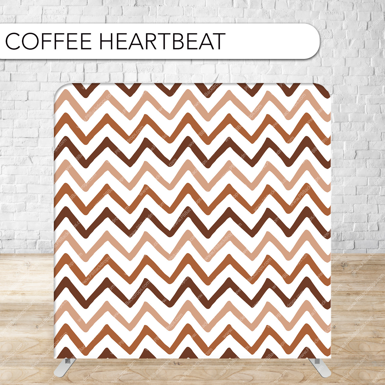 Pillow Cover Backdrop (Coffee Heartbeat) - PB Backdrops