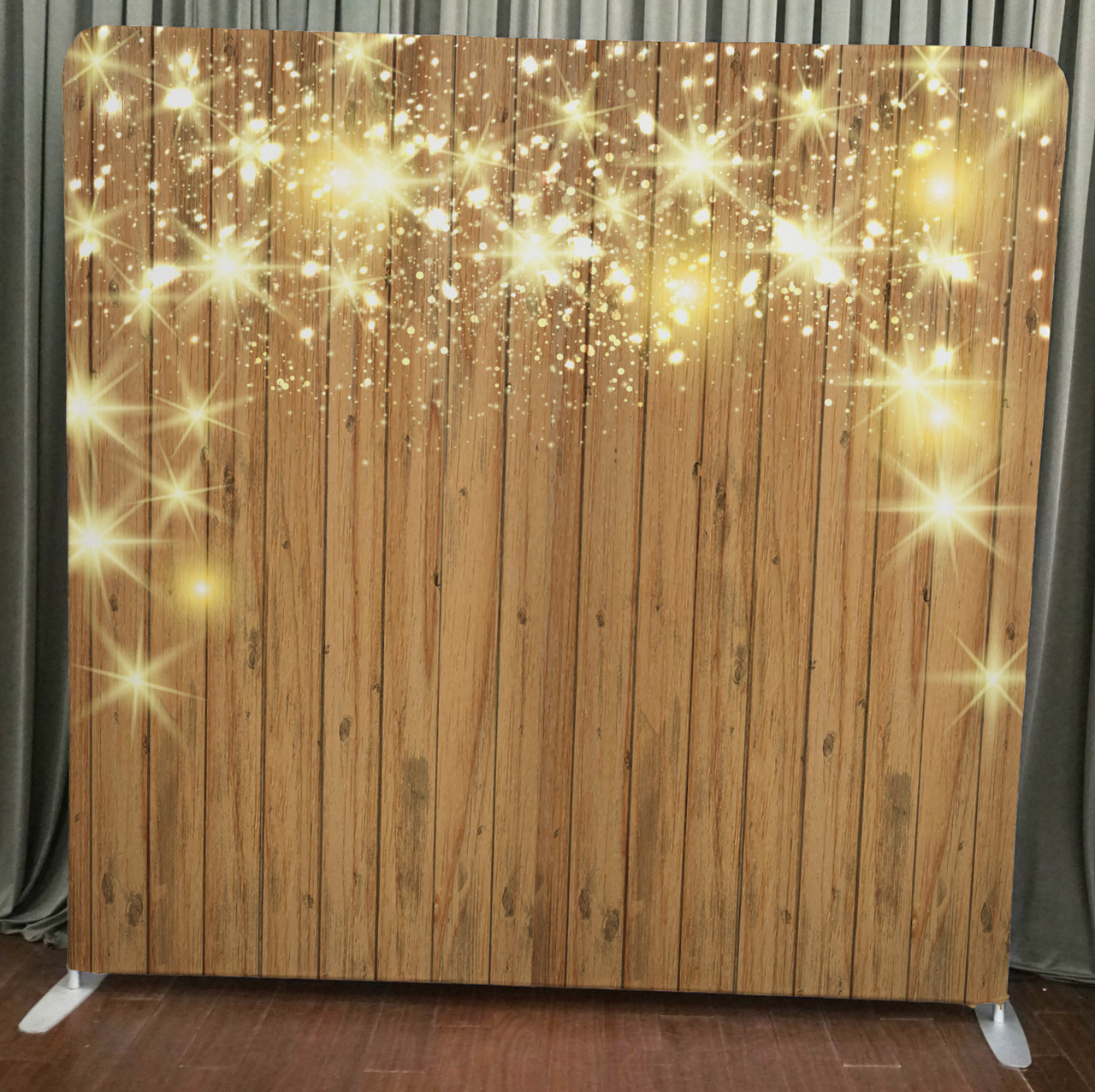 Single-sided Custom backdrop (Stars on Wood) - PB Backdrops
