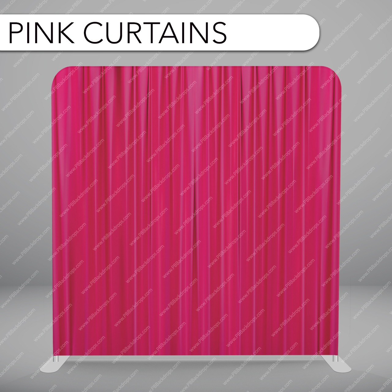 Pillow Cover Backdrop (Pink Curtains) PB Backdrops