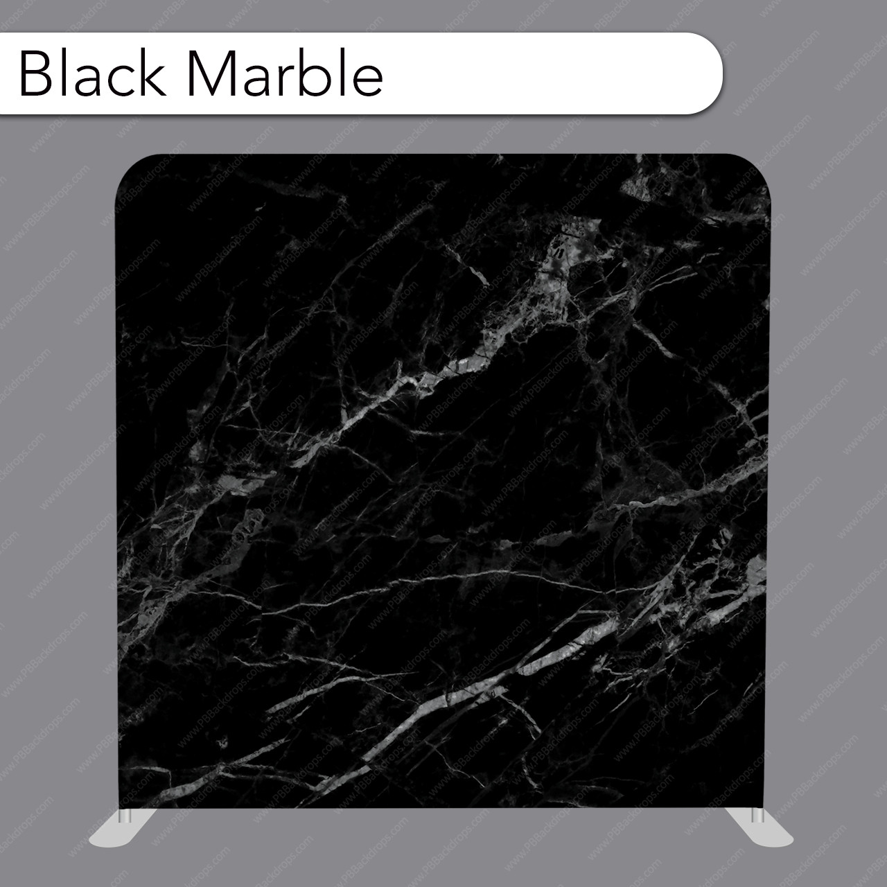 Pillow Cover Backdrop (Black Marble) - PB Backdrops
