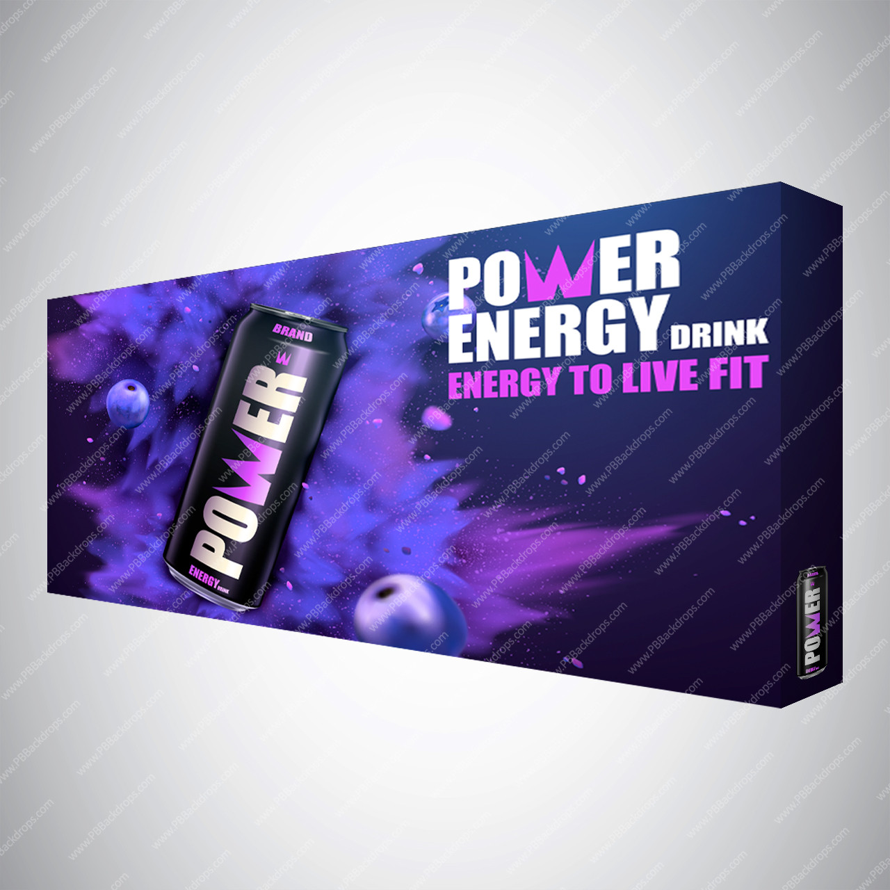 20ft x 8ft Straight Velcro Fabric Pop Up Display (Graphic