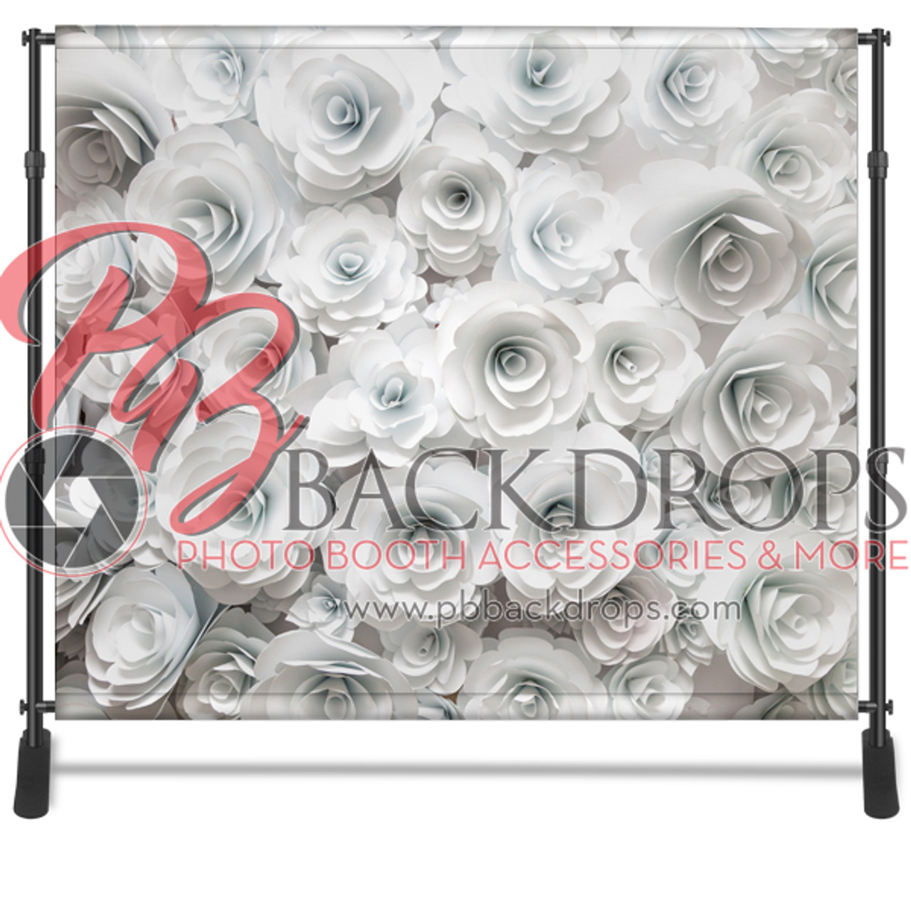 8x8 Printed Tension fabric backdrop (large paper flowers) - PB Backdrops