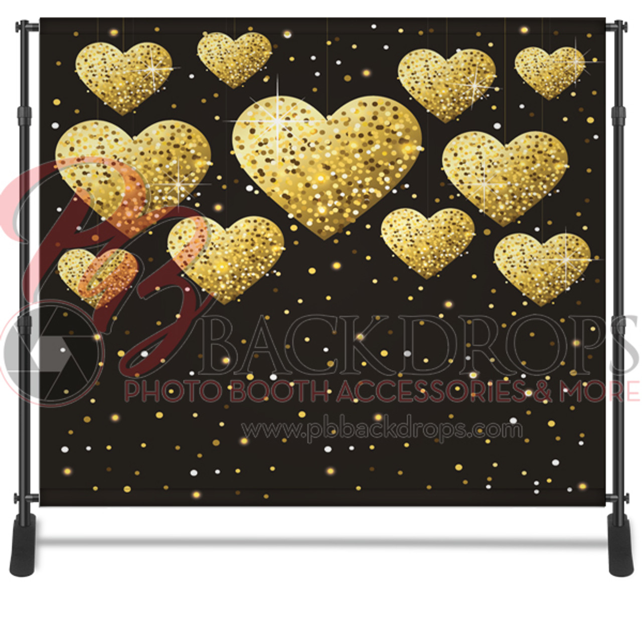 8x8 Printed Tension fabric backdrop (Large Gold Sequins) - PB Backdrops