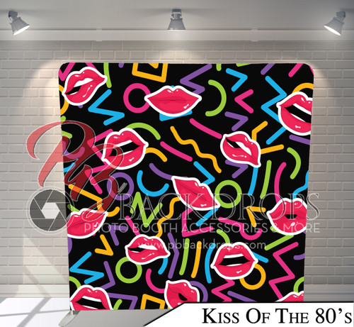 Single-sided Pillow Cover Backdrop  (Kiss of the 80's)