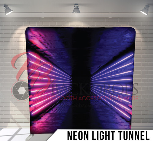 Pillow Cover Backdrop  (Neon Light Tunnel)