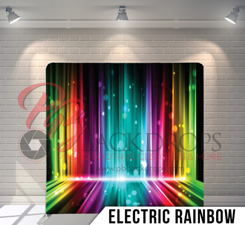 Pillow Cover Backdrop  (Electric Rainbow)