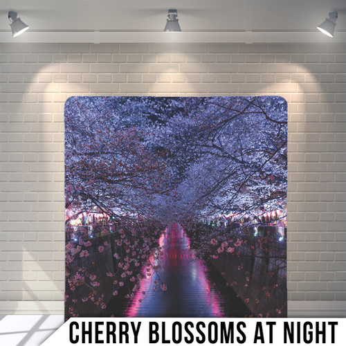 Pillow Cover Backdrop  (Cherry Blossoms at Night)