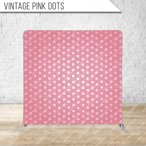 Pillow Cover Backdrop  (Vintage Pink Dots)