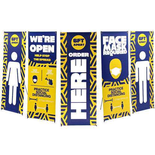 PB One Choice® X Banner Stand Small - 5 Pack - 24 in. x 62 in. Super Flat Graphic Package (Stand & Graphic)