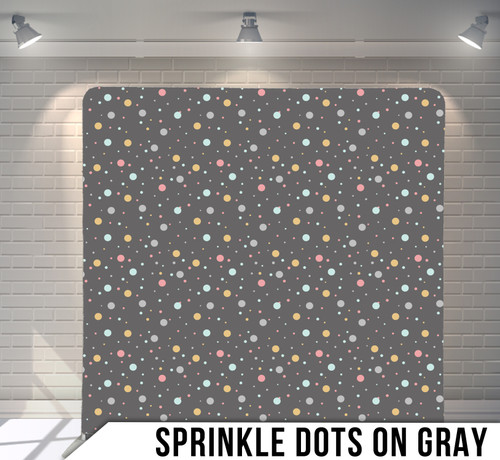 Pillow Cover Backdrop  (Sprinkle Dots on Grey)