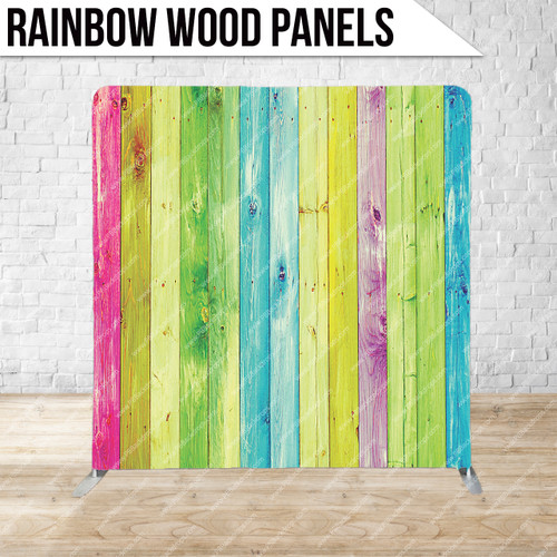 Pillow Cover Backdrop  (Rainbow Wood Panels)