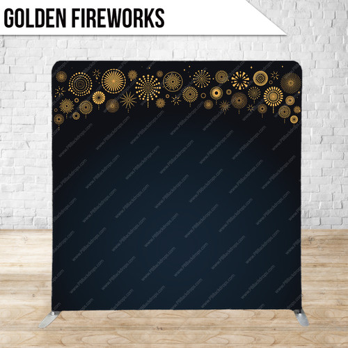 Pillow Cover Backdrop  (Golden Fireworks)