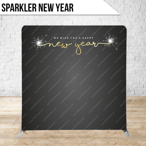 Single-sided Pillow Cover Backdrop  (Sparkler New Year)