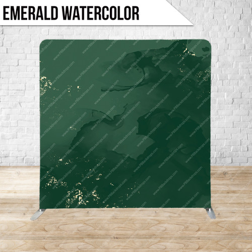 Pillow Cover Backdrop  (Emerald Watercolor)